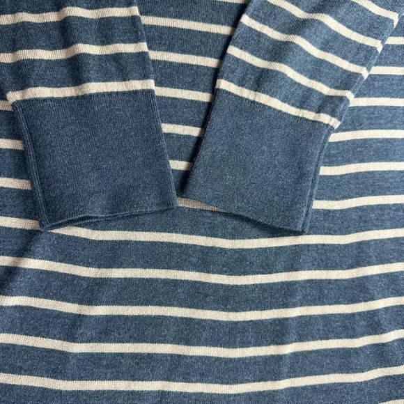 NWT LOFT Wool Blend Striped Swing Sweater Dress Size Large Long Sleeves Brown - Picture 9 of 9